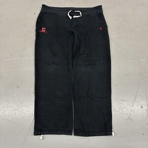 Cornell Big Red Pants Sweatpants Mens XL Black NCAA Football Polo Ralph Lauren